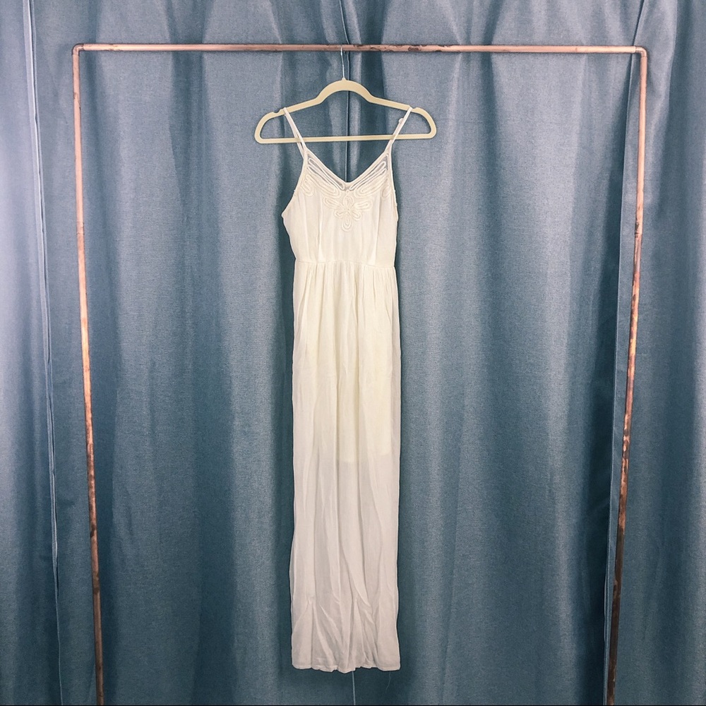 Japna White Sand Cotton-blend Maxi Dress